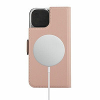 Nahkainen lompakkokotelo Book case Apple iPhone 15 ruusukulta
