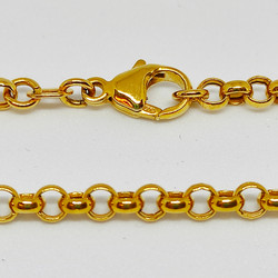 Kultainen 3mm papuketju, 50cm