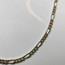 Hopeinen 3 mm figaroketju, 42cm