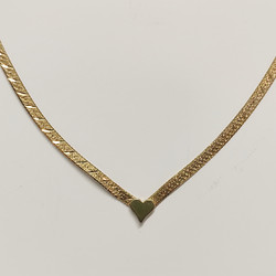 Litistetty kultakääty sydämellä 14K 40cm
