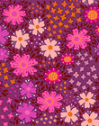 Floora-cotton fabric purple