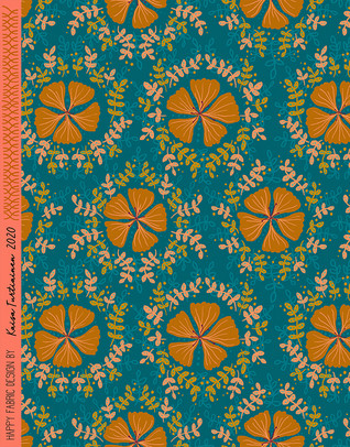 Neilikka-cotton sateen petrol