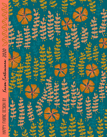 Leväniitty-cotton jersey petrooli