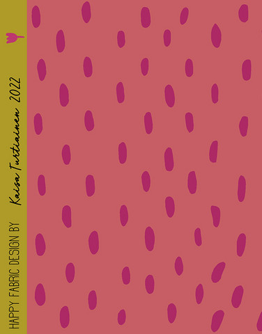 Pilkkumi-cotton fabric coral