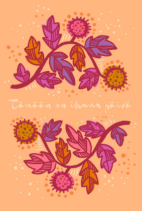 Takiainen-postcard peach