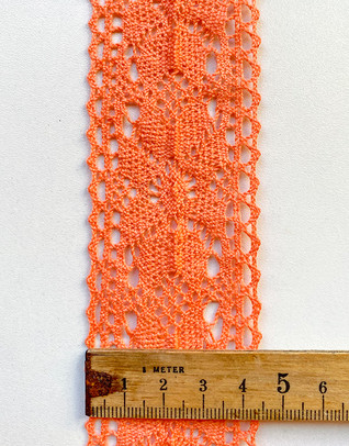 Lace trim 45 mm carrot