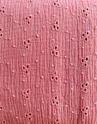 Cottonmuslin embroidered old rose