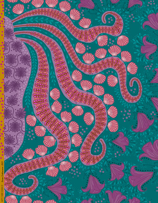 Ateena-cotton sateen turquoise