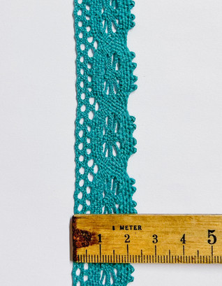 Lace trim 22 mm turquoise