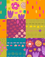 Tilkkutäkki-cotton fabric multicolor