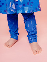 Aamu-leggings dotted blue