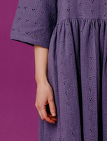 Liisi-dress embroidered gray lavender