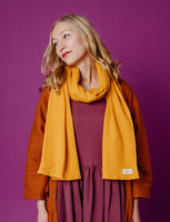 Simple cotton scarf yellow