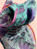 Yrttitarha-scarf turquoise