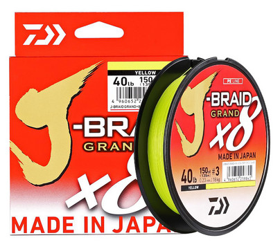 Daiwa J-Braid Grand X8 Yellow 0.06 mm 5kg