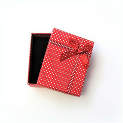Polka dot lahjarasia koruille Punainen 7 x 9 x 2,6cm