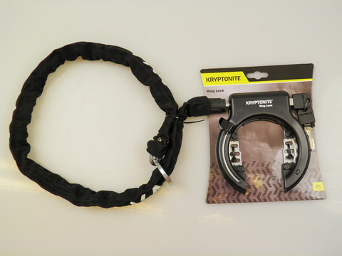 Kryptonite Ring runkolukko + AXA RLC Plus 140 lisäkettinki