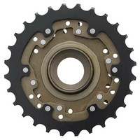 Shimano MF-TZ500-7 14-28H vapaarataspakka kierteellä