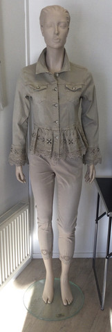 Beige pitsifarkkutakki