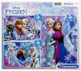 Clementoni Frozen palapelit 3x48 palaa