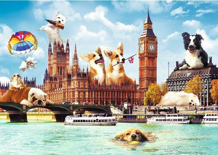Trefl Dogs in London-palapeli 1000 palaa
