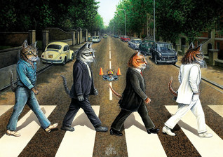 Art Puzzle Cat Road palapeli palapeli 1000 palaa
