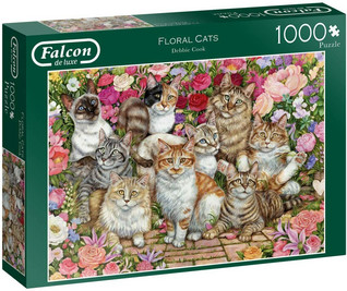 Falcon Debbie Cook Floral Cats palapeli 1000 palaa