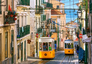 Castorland Lissabon Trams Portugal palapeli 1000 palaa