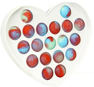 Magic Pop it Fidget Game Deluxe -hittilelu, Tie Dye sydän