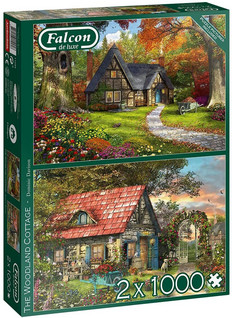 Falcon Dominic Davison The Woodland Cottage palapeli 2x1000 palaa