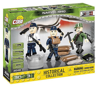 Cobi  Narvik 1940 German Infantry 30 osaa ja 3 figuuria