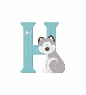 Sevi  Eläinkirjain H Husky-koira 10 cm