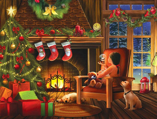 SunsOut Tom Wood - Dreaming of Christmas  palapeli 1000 palaa