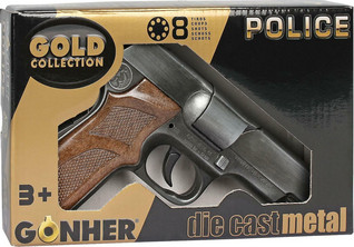 Gonher Police Gold sarjan pistooli metallia 8 panos