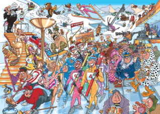 Wasgij Mystery 22 Winter Games palapeli 1000 palaa