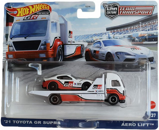 Hot Wheels autokuljetusrekka+auto Toyota gr Supra