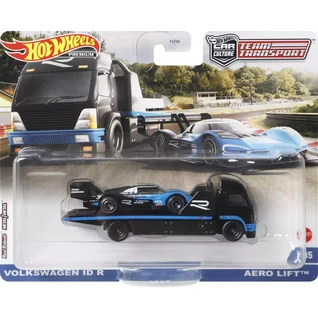 Hot Wheels autokuljetusrekka+auto Volkswagen ID R
