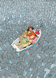 Jan Van Haasteren Shark Mania palapeli 500 palaa