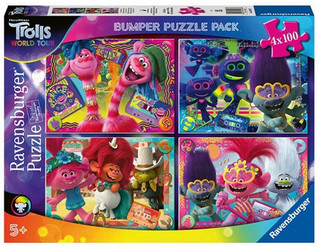 Ravensburger Trolls World Tour palapeli 4x100 palaa