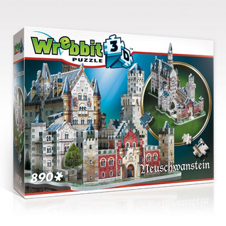 Wrebbit 3D Neuschwanstein linna palapeli 890 palaa