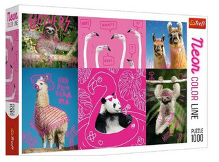 Trefl Neon Color Line - Crazy Pet palapeli 1000 palaa