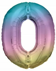 Numerofoliopallo 0 pastellisateenkaari 86 cm