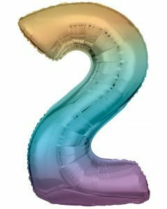 Numerofoliopallo 2 pastellisateenkaari 86 cm
