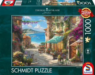 Schmidt Thomas Kinkade Kahvila Italian Rivieralla palapeli 1000 palaa