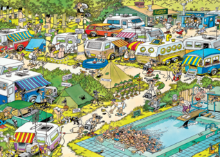 Jan Van Haasteren Camping Chaos palapeli 1000 palaa