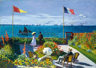 Bluebird Claude Monet Garden at Sainte-Adresse, 1867 palapeli 1000 pal