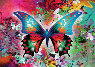 Nova Puzzle Colorful Butterfly palapeli 1000 palaa