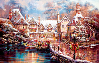 SunsOut Carl Valente - Christmas Cove palapeli 1000 palaa