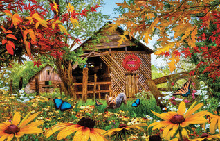 SunsOut Autumn Red and Gold palapeli 1000 palaa