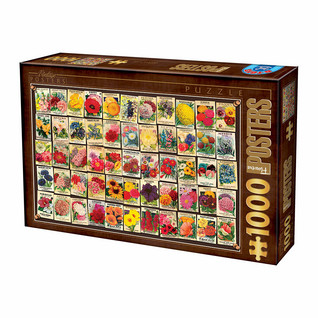 DToys Vintage Collage - Flowers palapeli 1000 palaa